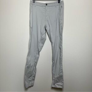 Birddogs Men Chino Pants 32x30 Gray Straight Leg Golf Casual Zip‎ Pockets